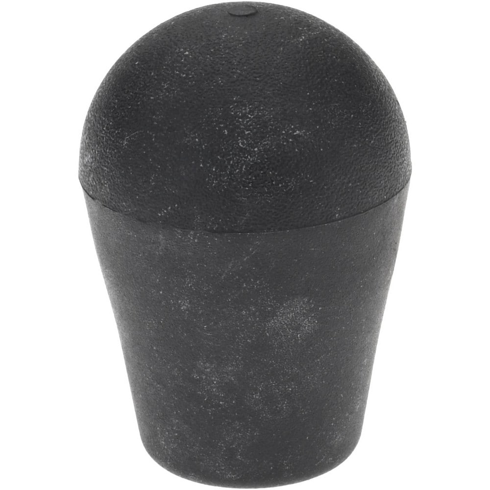 1/4-20 Hole, 0.51" Deep Hole, Thermoplastic, Female Insert Tapered Knob