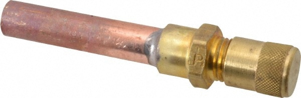 500 Max psi, 3/8 Tube Outside Diameter, Extended Copper Tube Access Valve