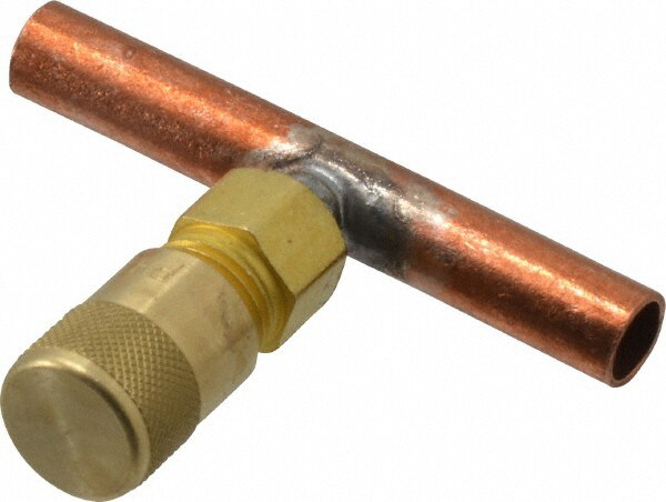 500 Max psi, 1/4 Tube OD, Solder Tee Access Valve