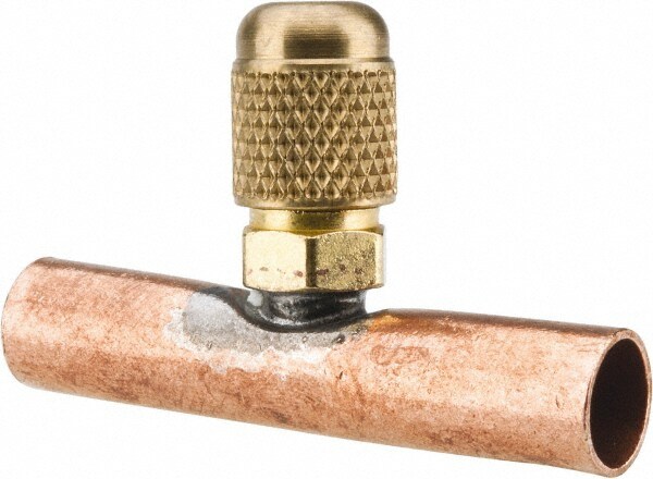 500 Max psi, 3/8 Tube OD, Solder Tee Access Valve
