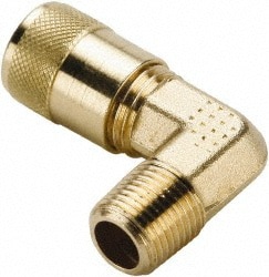 1/8-27 Male Pipe, 500 Max psi, 1/4" Tube OD, Forged Male Elbow Access Valve