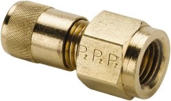 500 Max psi, 1/4 Tube OD, Female Flare Connector Access Valve