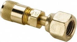 500 Max psi, 1/4 Tube OD, Flare Swivel Nut Connector Access Valve