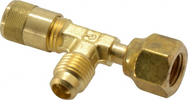 Parker AVTS4-4 500 Max psi, 1/4 Tube OD, Forged Flared Female Run Swivel Tee Access Valve Image