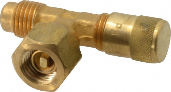 Parker AVTS6D-4 500 Max psi, 1/4 Tube OD, Forged Flare Female Branch Tee with Depressor Access Valve Image