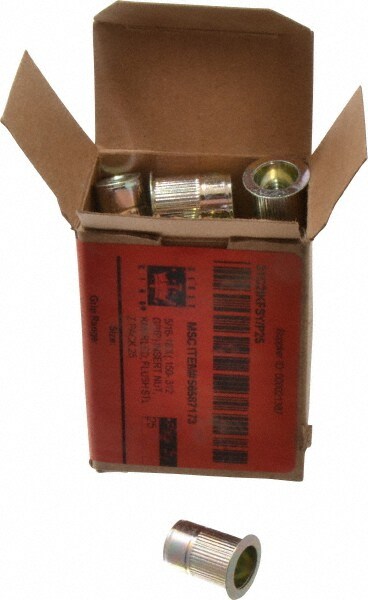 5/16-18, 0.15 to 0.312" Grip, Steel Standard Rivet Nut