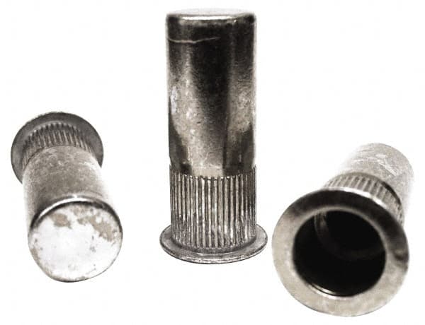 RivetKing® - 0.1 to 0.17″ Hole Diam, Round Head, Zinc Plated Steel, Semi  Tubular Rivet - 79455085 - MSC Industrial Supply