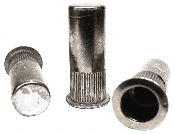 #6-32, 0.08 to 0.13" Grip, 17/64" Drill, Steel Closed End Knurled Rivet Nut