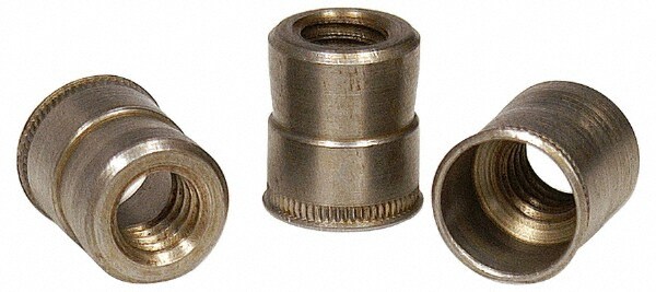 #4-40 UNC, Uncoated, Aluminum Knurled Rivet Nut Inserts