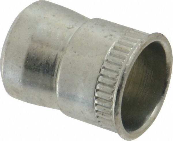 1/4-20 UNC, Zinc-Plated, Steel Knurled Rivet Nut Inserts