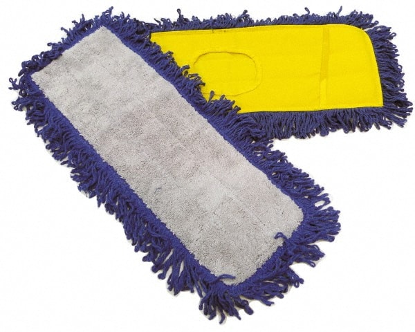 Dust Mop Pad: Microfiber, 7" OAW, 18" OAL