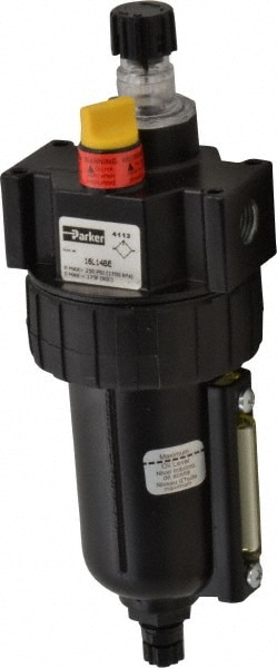 Parker 16L14BE Intermediate Compressed Air Lubricator: 1/4" Port, NPT Ends, 40 CFM Image