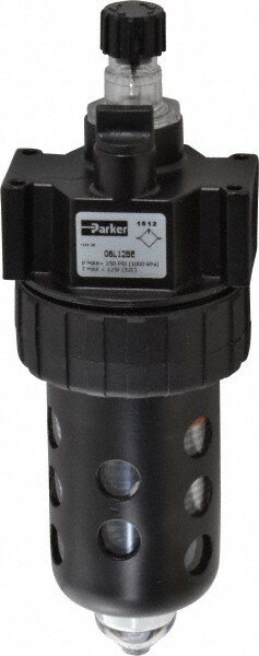 Intermediate Compressed Air Lubricator: 1/4" Port, NPT Ends, 40 CFM