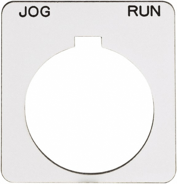 Schneider Electric - Square, Plastic Legend Plate - Jog-Run | MSC Direct