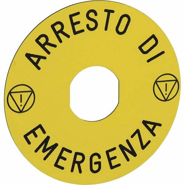 Round, Legend Plate - Arresto Emergenza
