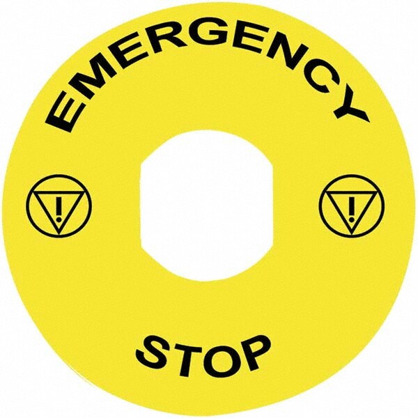 Round, Legend Plate - Emergency Stop