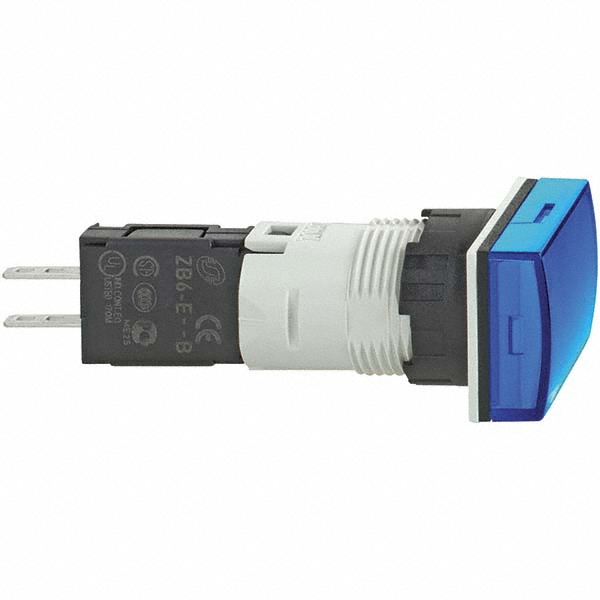 Schneider Electric - 48-120 VAC/VDC Blue Lens LED Pilot Light ...