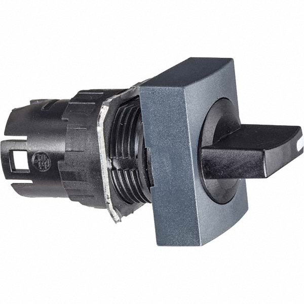Schneider Electric - Selector Switch Only: 2 Positions, Maintained (MA),  Black Handle
