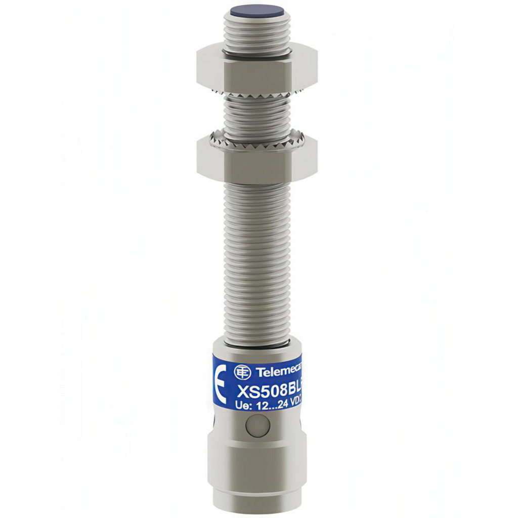 Telemecanique Sensors Inductive Proximity Sensor: Cylinder, 1.5 mm Detection Distance - 12 to 48 VDC Max, PNP, 3 Wires, 5,000 Hz | Part #XS508BLPAM12
