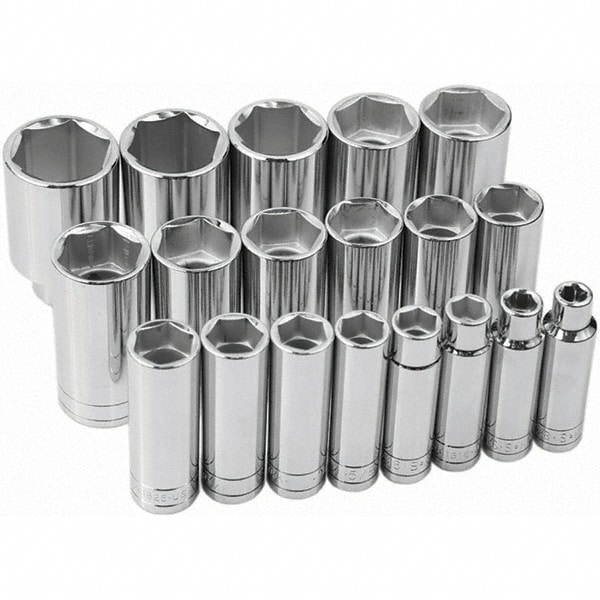 SK - 1/2" Drive Deep Socket Set - 56735947 - MSC Industrial Supply