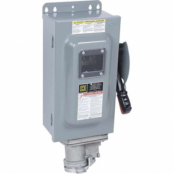 60 Amp, 250 VDC, 600 VAC, 3 Pole Nonfused Safety Switch