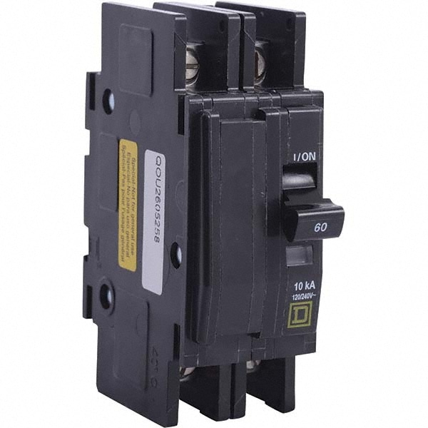 Square D - 60 Amp, 120/240 VAC, 2 Pole, DIN Rail Mounted, Flush Mount ...