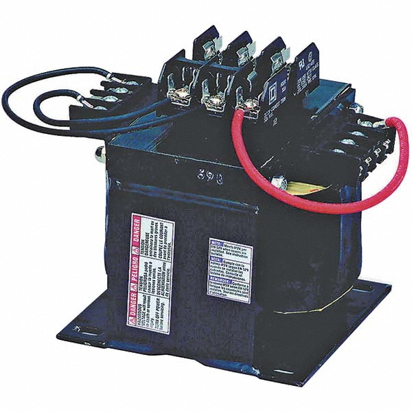 Square D 1 Phase, 1,000 VA, Top Mount Fuse Block Control Transformer