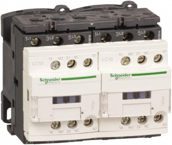 3 Pole, 240 Coil VAC at 50/60 Hz, 9 Amp at 440 VAC, Reversible IEC Contactor