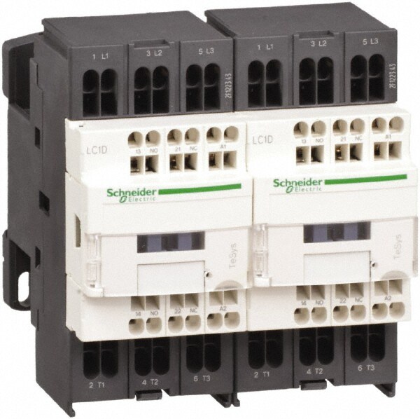 3 Pole, 24 Coil VDC, 12 Amp at 440 VAC, Reversible IEC Contactor