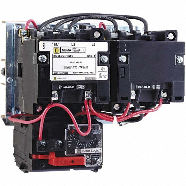 Square D 220 Coil VAC at 50 Hz, 240 Coil VAC at 60 Hz, 27 Amp, NEMA