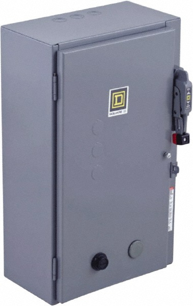 Square D - NEMA Combination Starter: 18 Amp, 3 Pole, 600 Volt, Three ...