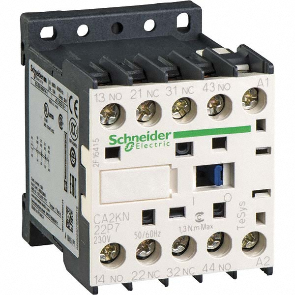 Contattore Schneider Electric CA2KN22P7 - Minicontattore Ausiliario, 2NA + 2NC, 230V AC