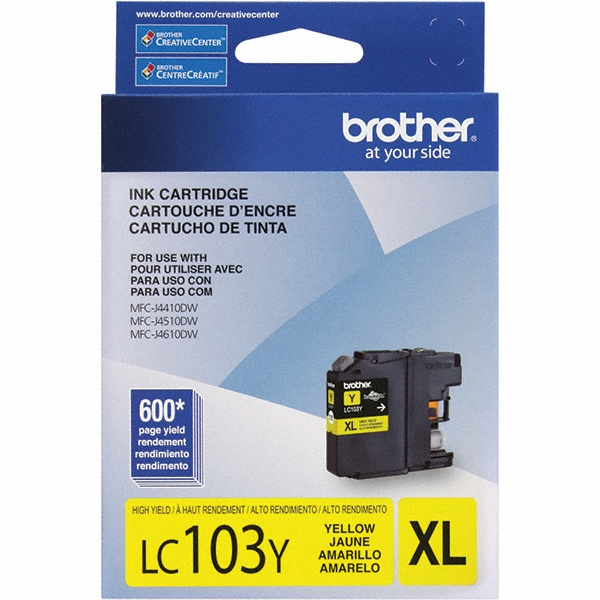 Brother Yellow Ink Cartridge - Use w/ Brother DCP-J152W, MFC-J245, J285DW, J4310DW, J4410DW, J450DW, J4510DW, J4610DW, J470DW, J4710DW, J475DW