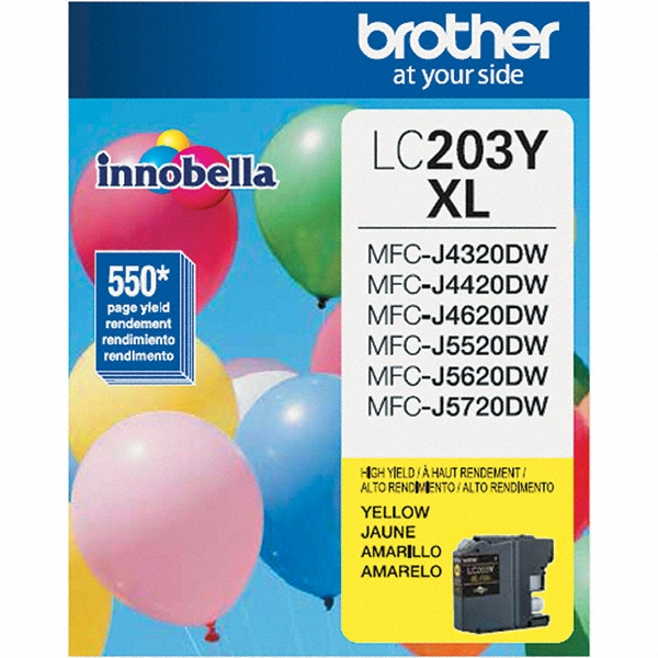 Brother Yellow Ink Cartridge - Use w/ Brother MFC-J460DW, J480DW, J485DW, J680DW, J880DW, J885DW, J4320DW, J4420DW, J4620DW, J5520DW, J5620DW