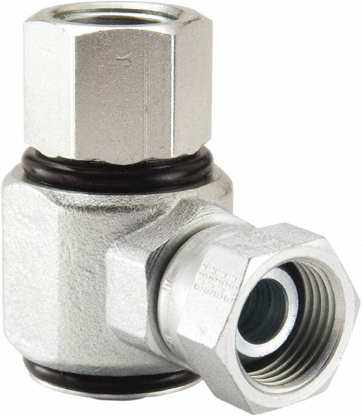 Hydraulic Hose Swivel Fitting: 3/8", 3/8-18, 3,000 psi