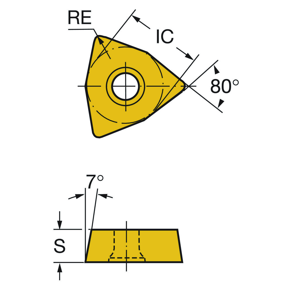 Wcmx Insert Sandvik Coromant - Indexable Drill Insert: WCMX 06 T308 R-53 4344 ...