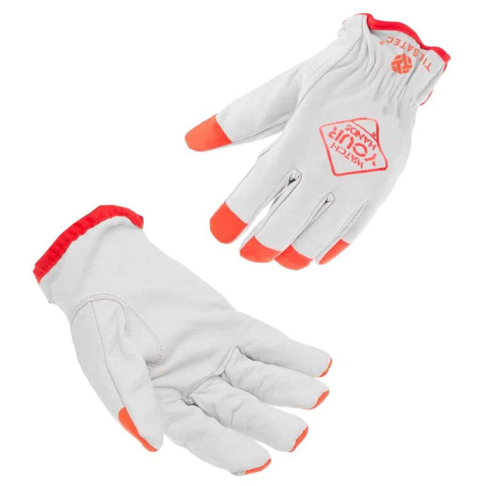 Cut, Puncture & Abrasive-Resistant Gloves: Size M, ANSI Cut A6, ANSI Puncture 4, Leather