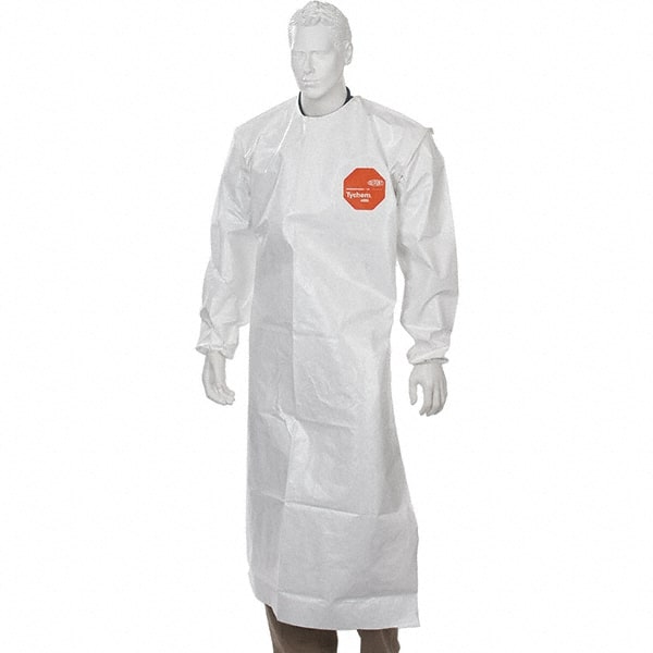 Dupont SL278BWH0000120 Disposable & Chemical-Resistant Apron: 49-3/4" Length, 12 mil Thick, White 