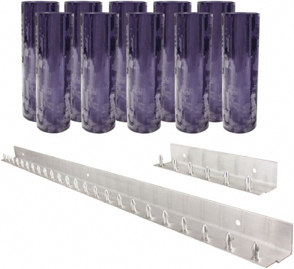 Aleco 5 Door Width X 8 Door Height PVC Clear Smooth Strip Door Kit 