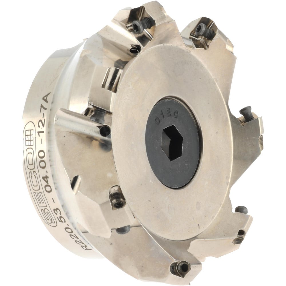 3.94" Cut Diam, 1-1/2" Arbor Hole, 0.236" Max Depth of Cut, 45° Indexable Chamfer & Angle Face Mill