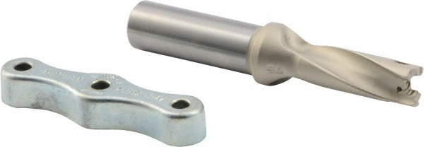 Iscar 3200481 Replaceable Tip Drill: 0.531 to 0.547 Drill Dia, 1.59" Max Depth, 0.625 Weldon Flat Shank Image