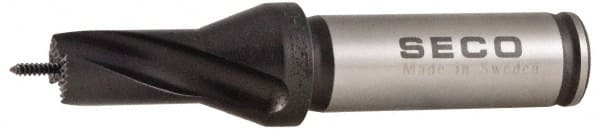 Seco 2445824 Replaceable Tip Drill: 18 to 18.99 mm Drill Dia, Weldon Flat Shank 