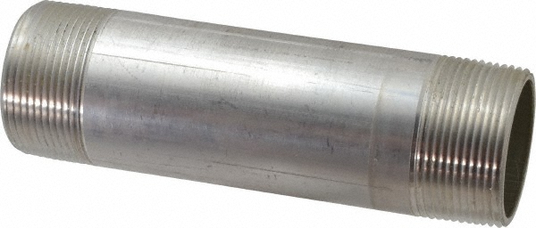 2 X 6 NPT Aluminum Pipe Nipple - Seamless, Schedule 40, 6061-T6 Aluminum - AN1091011