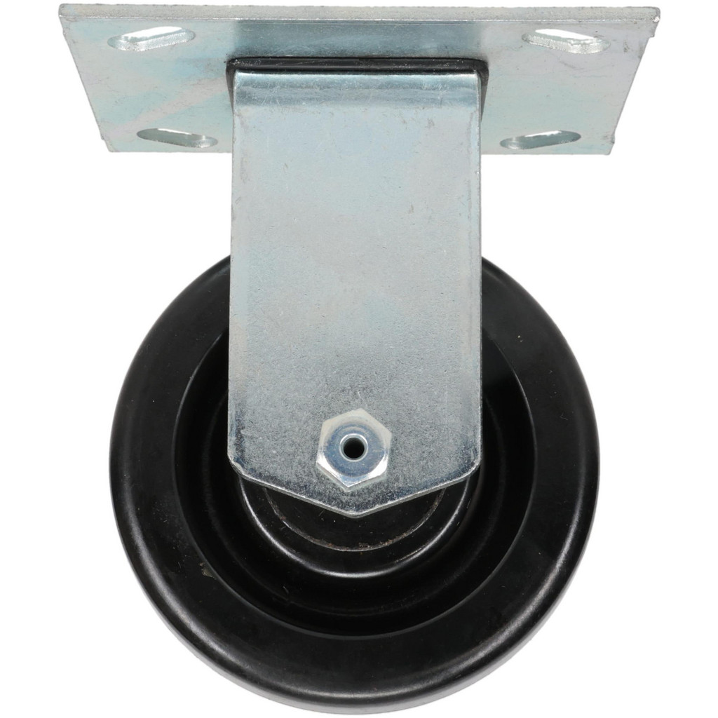 E.R. Wagner Rigid Top Plate Caster: Phenolic, 450 lb, 4" Dia, 1-1/2" Wide, 5-3/8" OAH - 3-3/4 x 4-5/8" Plate, 2-5/8 x 3-5/8 Slotted to 3 x 3" Bolt