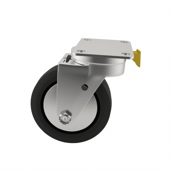 E.R. Wagner 4F8806C250011AR Swivel Top Plate Caster: Polyurethane, 6" Wheel Dia, 2" Wheel Width, 700 lb Capacity, 7-1/2" OAH 