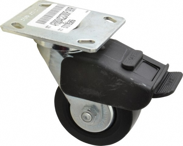 E.R. Wagner 4F8804C2700F190 Swivel Top Plate Caster: Polypropylene, 4" Wheel Dia, 2" Wheel Width, 600 lb Capacity, 5-5/8" OAH 