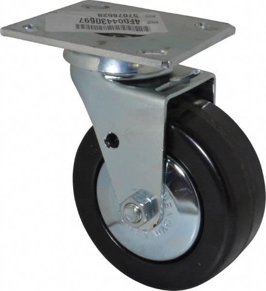 E.R. Wagner 4F8805438001190 Swivel Top Plate Caster: Phenolic, 5" Wheel Dia, 2" Wheel Width, 650 lb Capacity, 6-1/2" OAH 