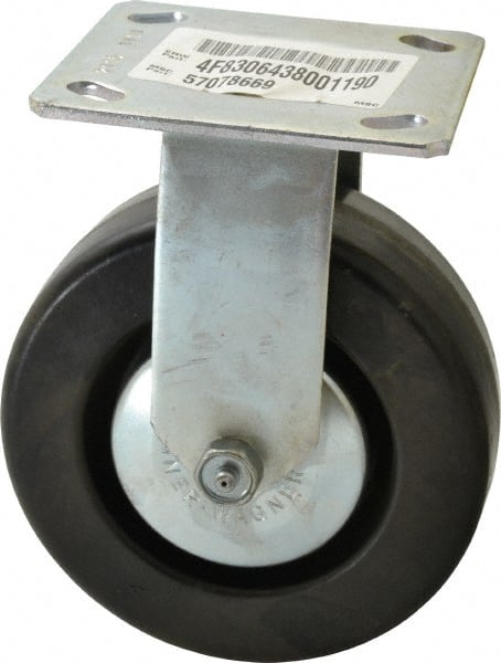 E.R. Wagner 4F8306438001190 Rigid Top Plate Caster: Phenolic, 6" Wheel Dia, 2" Wheel Width, 700 lb Capacity, 7-1/2" OAH 