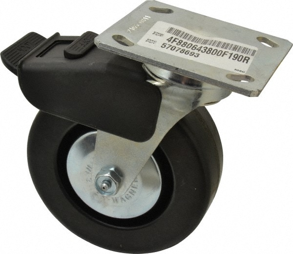 E.R. Wagner 4F880643800F190 Swivel Top Plate Caster: Phenolic, 6" Wheel Dia, 2" Wheel Width, 700 lb Capacity, 7-1/2" OAH 