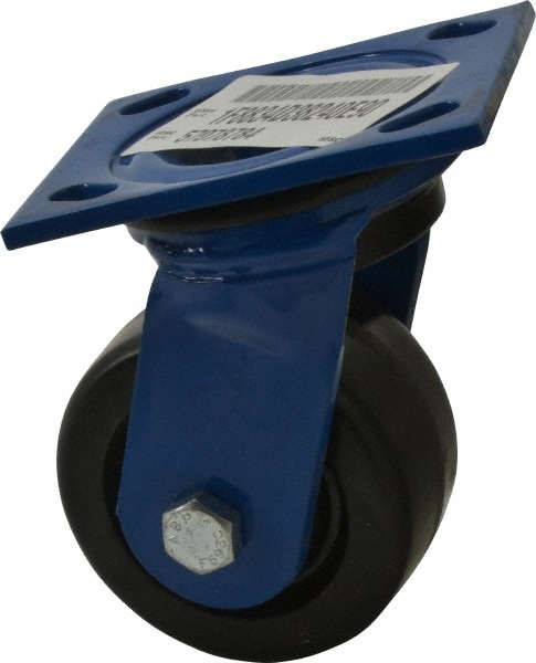 E.R. Wagner 1F8834D38240E90 Swivel Top Plate Caster: Phenolic, 4" Wheel Dia, 2" Wheel Width, 800 lb Capacity, 5-5/8" OAH 